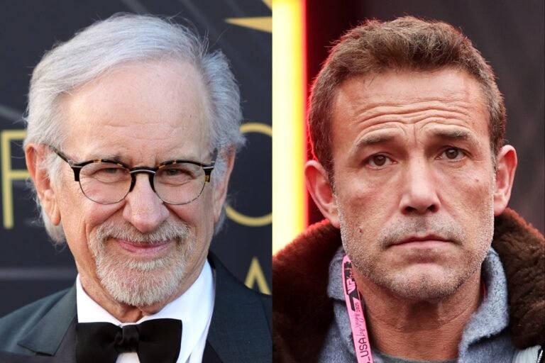 Spielberg and Affleck in a heated argument