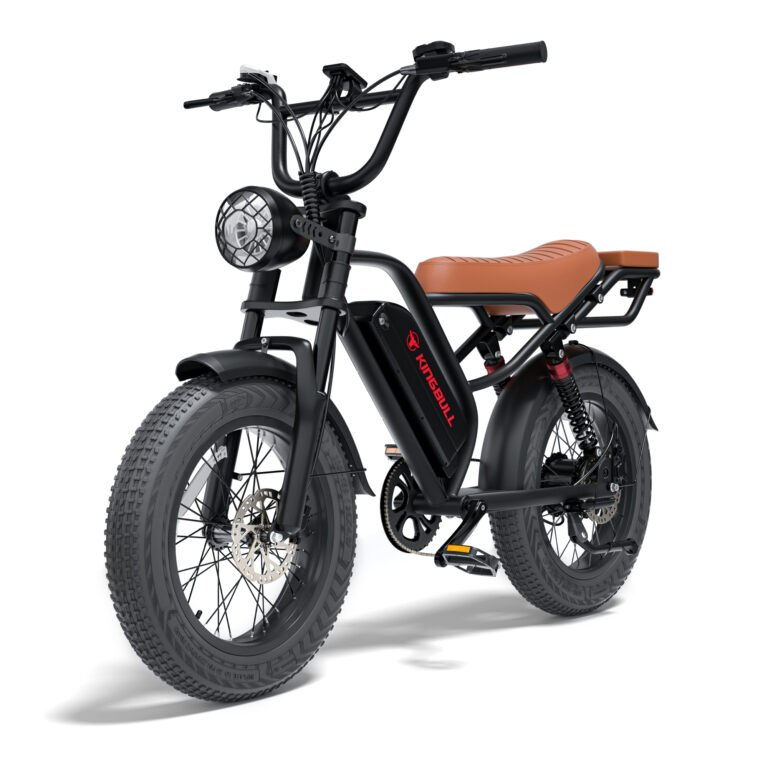 The Kingbull Ranger off-road e-bike features a unique vintage-style design with a black and silver colour scheme, and is equipped with a 750 W brushless hub motor, a massive 864 Wh battery, and cruise control, making it perfect for tackling challenging terrain in the UK