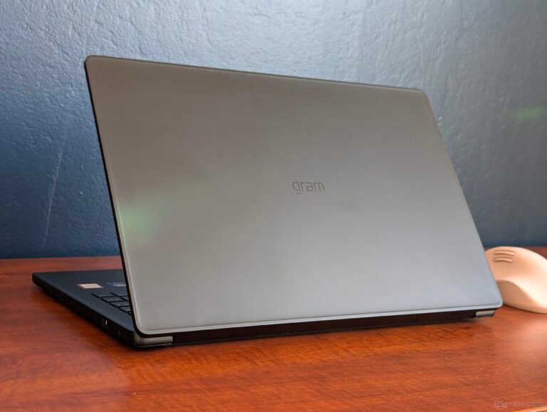 The LG Gram Book 15 laptop, showcasing its sleek design and vibrant display, with a quiet fan that barely reaches 30 dB(A), perfect for UK users seeking a disturbance-free computing experience with its Core Ultra 7 255U processor.