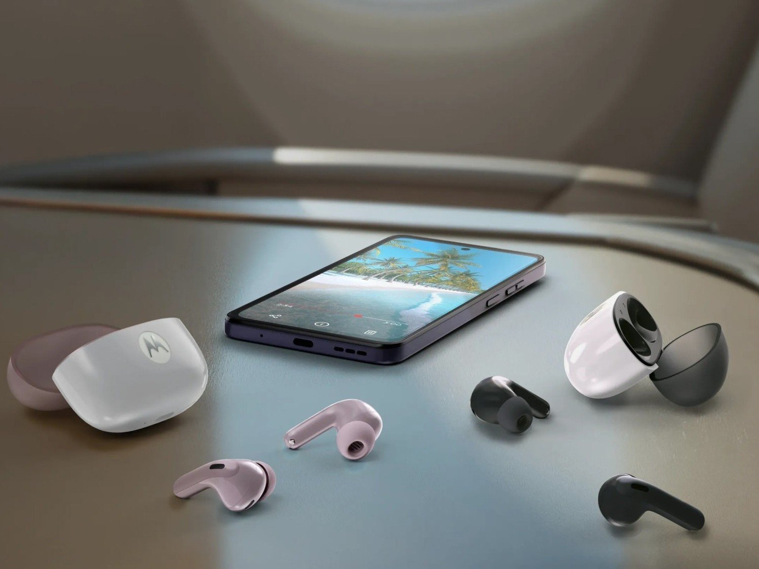 Motorola's Moto Buds 2 and Moto Buds 2 Plus earbuds with adaptive active noise cancellation and LDAC support, available in the UK with over 40 hours of battery life