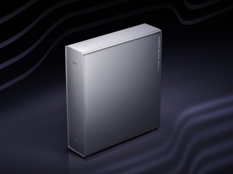 The Xiaomi BE19000 Pro WiFi 7 router with NAS functionality, featuring a sleek design and advanced features such as a Qualcomm Dragonwing processor and 10 Gigabit Ethernet, perfect for UK households and businesses looking for a reliable and fast internet connection