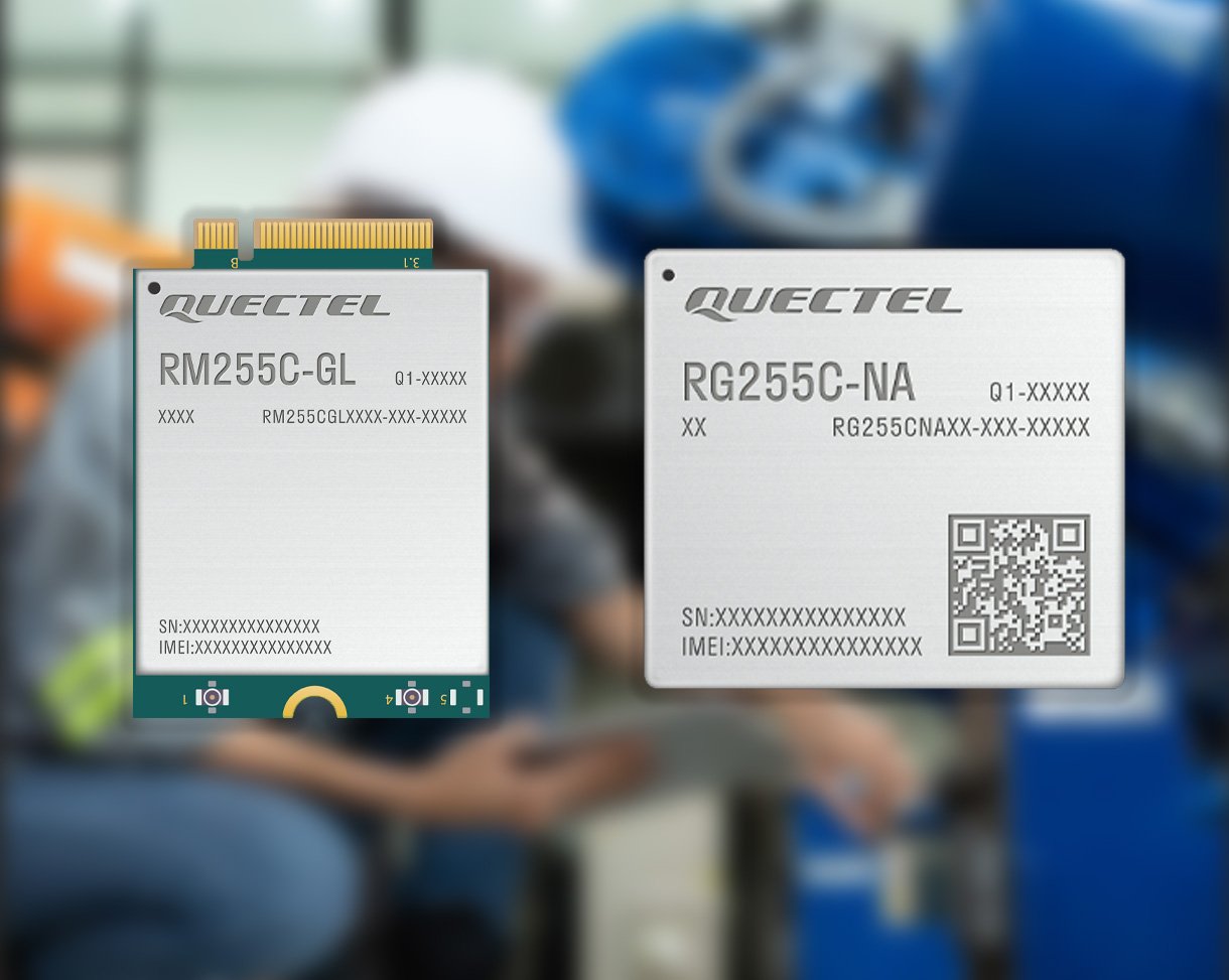 Quectel's RM255C-GL and RG255C-NA 5G modules for IoT devices, featuring 3GPP Rel-17 RedCap technology and multi-constellation GNSS support, enabling accurate location services and high-speed data transfer in the UK