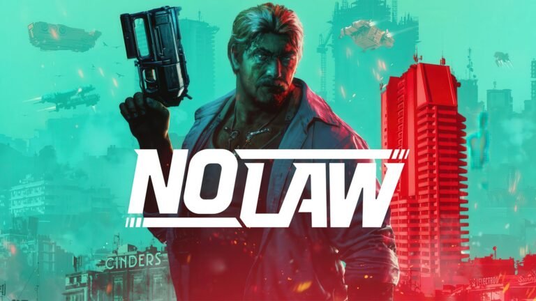 NO LAW gameplay screenshot, showcasing the game's immersive sim inspiration and open-world setting, with a focus on player choice and consequence in the UK gaming scene