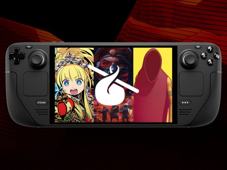 Featured image of the Humble Bundle logo and a selection of Steam Deck-ready games, including award-winning titles, with a UK gaming theme