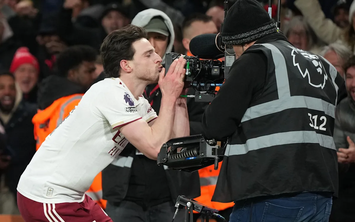 Declan Rice in action for Arsenal