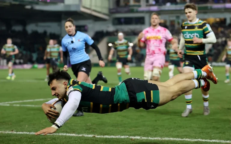 Saints rugby team in action