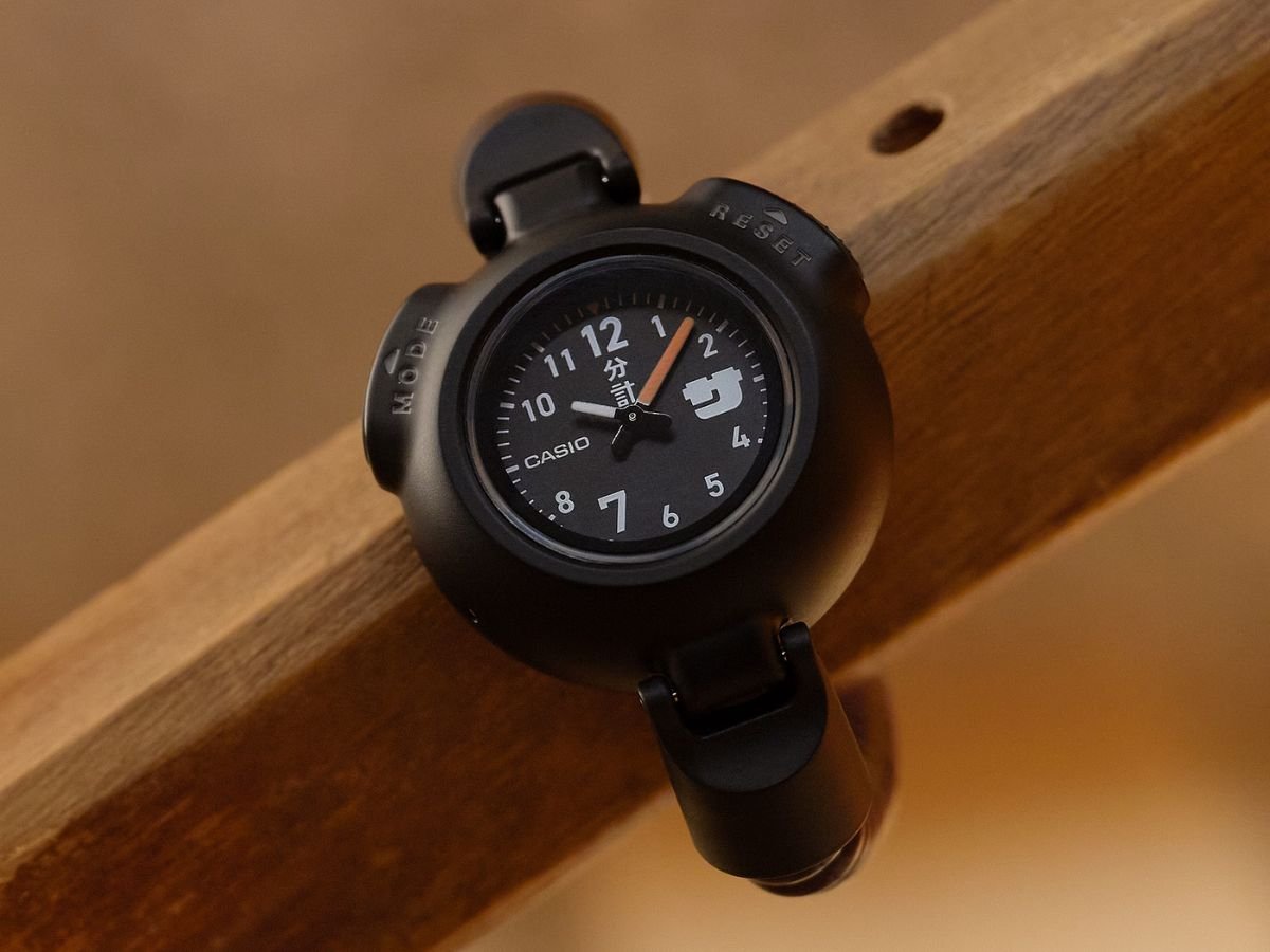 The Casio Sauna Watch, also known as the Sadokei, with its heat and humidity resistant design and sleek coil-style band, available in two colourways, perfect for sauna-goers and watch enthusiasts alike, with a unique blend of style and functionality