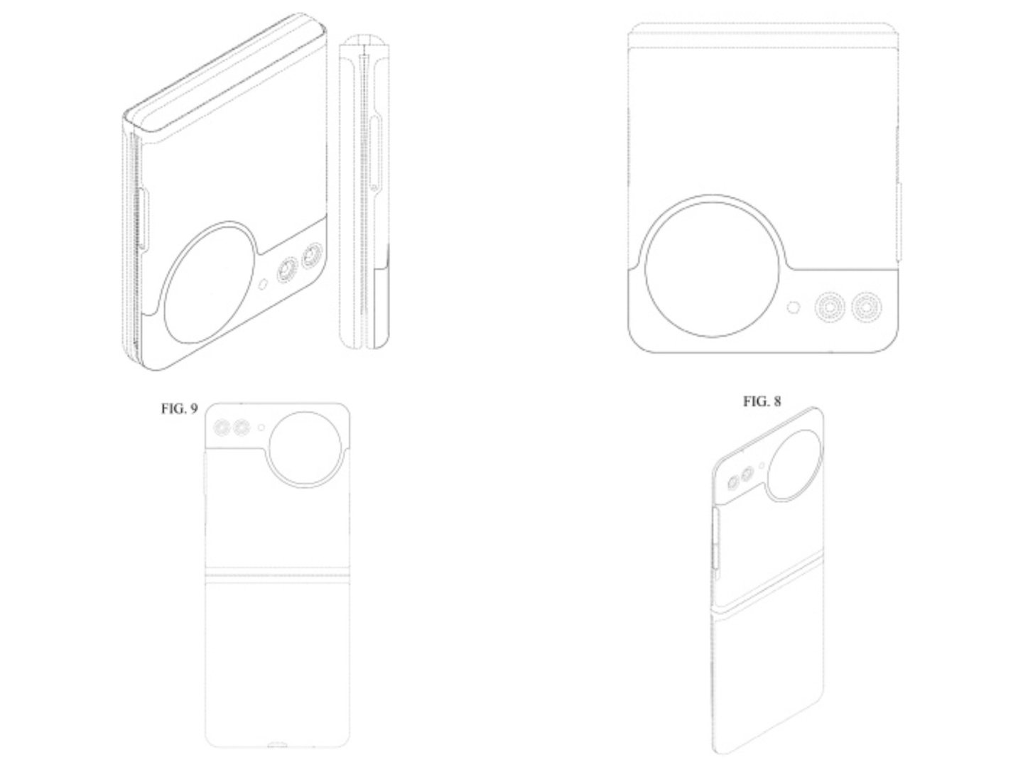 Samsung Galaxy Z Flip smartphone with a modified cover display, showcasing a sleek and modern design, perfect for the UK market, with a focus on innovative technology and affordable pricing