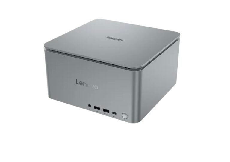 Lenovo ThinkCentre Neo Ultra mini PC with GeForce RTX 5060 and 14-core CPU, now available at a discounted price in the UK, featuring a compact design and exceptional performance