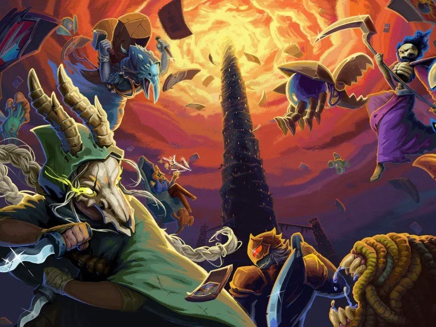 A screenshot of the roguelike deckbuilder game, showing a player's deck and the game's procedurally generated levels, with a mix of colour and visual effects that create an immersive experience, featuring the primary keyword roguelike deckbuilder