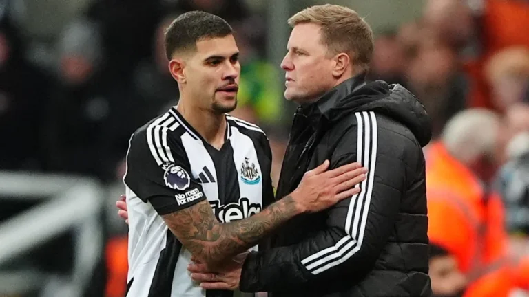 Bruno Guimaraes in action for Newcastle United