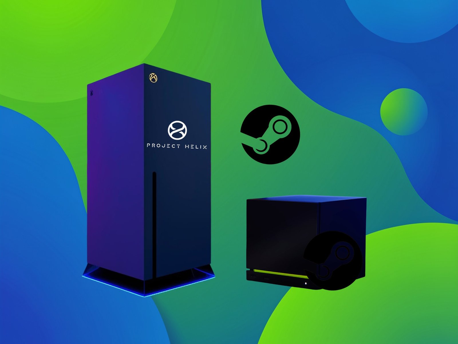 A gaming console with a UK flag in the background, symbolising the battle for UK gaming supremacy between Project Helix and Steam Machine, with a focus on exclusive games and platform-specific content