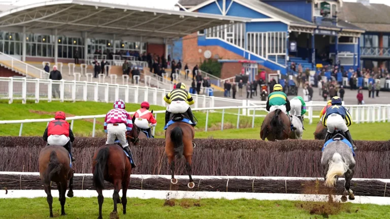 Frozen UK horse racing track