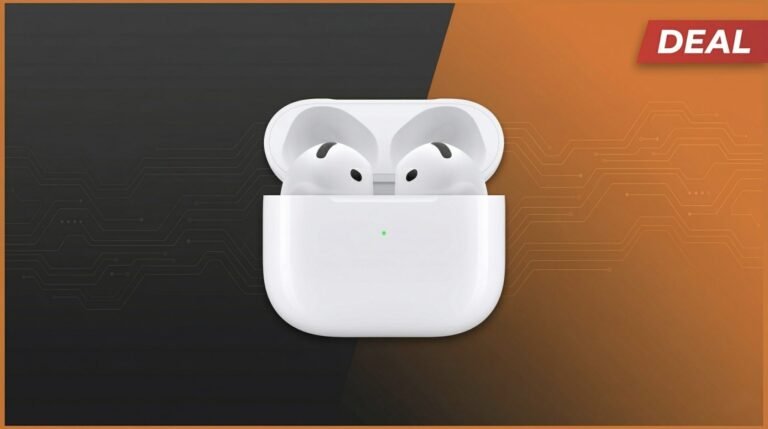 Apple AirPods 4 with Active Noise Cancellation in the UK, offering a superior listening experience with advanced noise reduction technology, available for a limited time at a discounted price of $119