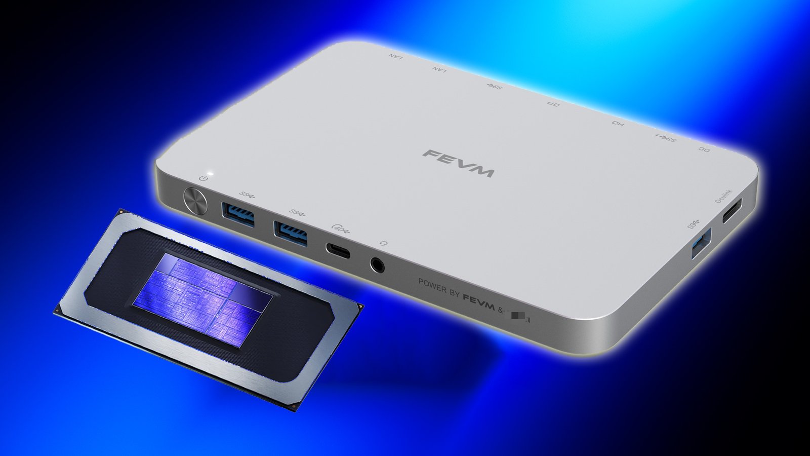 The FEVM Panther Lake prototype is an ultra-compact device featuring a 55W processor, dual LAN ports, and dual-fan cooling, perfect for the UK market