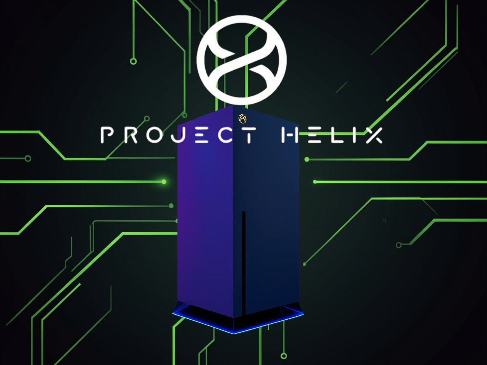 A person playing a game on their Xbox console, with a Windows PC in the background, showcasing the unity of Project Helix in the UK gaming scene