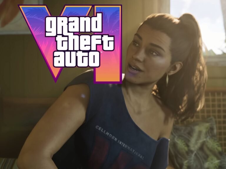 A screenshot of the GTA 6 game, with a hacker in the background, highlighting the potential leak of the game's source code and the importance of game security in the UK gaming community