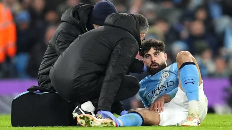 Manchester City defender injured in match