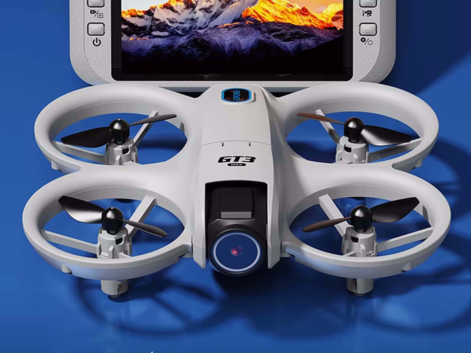 The Lenovo GT3 Max budget drone in flight, showcasing its sleek design and impressive aerial capabilities, a must-have for UK drone enthusiasts looking for a reliable and easy-to-use device