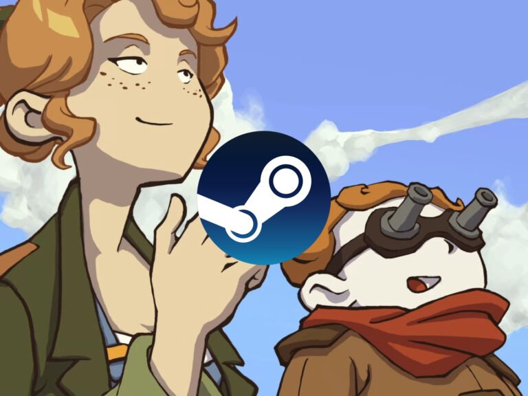 Deponia game screenshot with a cartoon-style character in a colourful environment, available for free on Steam in the UK