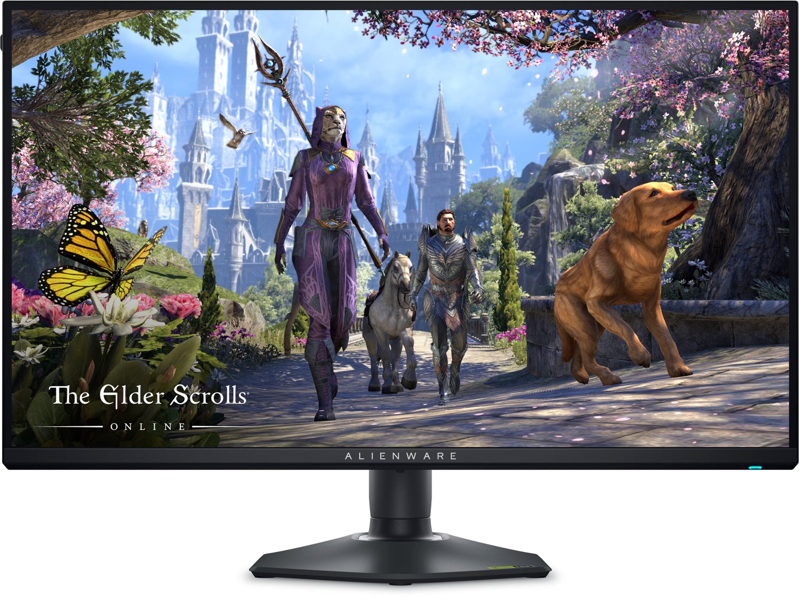 The Alienware AW2725QF gaming monitor features a stunning 27-inch display with dual-resolution capabilities, offering 4K@180 Hz and 1080p@360 Hz for an immersive gaming experience in the UK