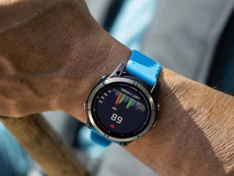 Garmin smartwatch with improved music experience, featuring a colour display and user-friendly interface, allowing users to analyse and enjoy their music in the UK