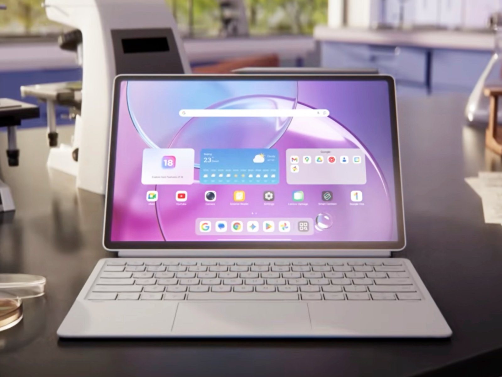 Lenovo's new UK tablet features a stunning 144Hz display, large battery, and powerful Qualcomm Snapdragon 8 series chipset, available with an optional keyboard accessory, perfect for gaming, productivity, and entertainment, with a sleek design and lightweight construction, ideal for those on-the-go, with a range of colour options to suit any style