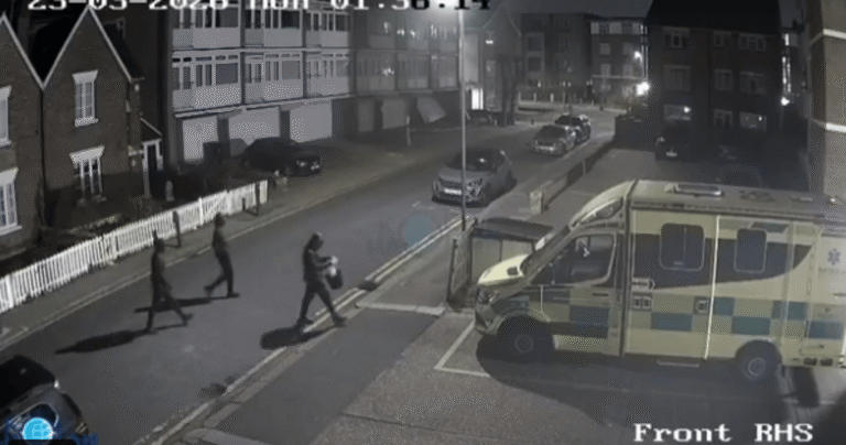 Arsonists setting Jewish ambulances on fire, with flames engulfing the vehicles, in a shocking and disturbing incident, highlighting the need for greater understanding and tolerance in our communities, with a focus on community relations and social cohesion