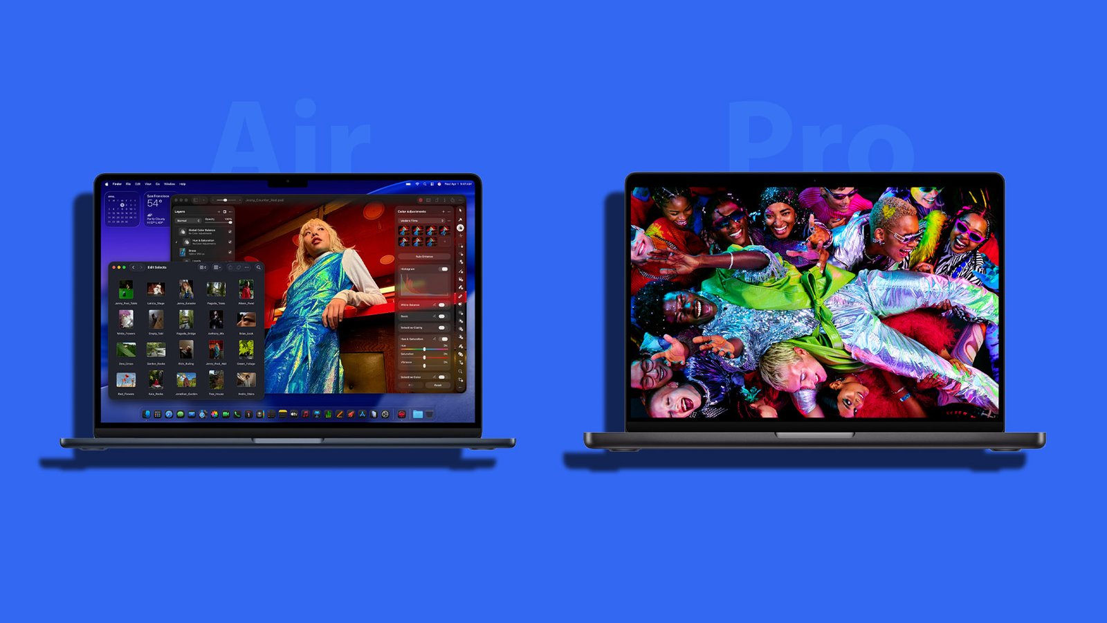 A side-by-side comparison of the M5 MacBook Air and M5 MacBook Pro, showcasing their sleek designs and exceptional build quality, with a focus on the primary keyword phrase 'M5 MacBook Air'