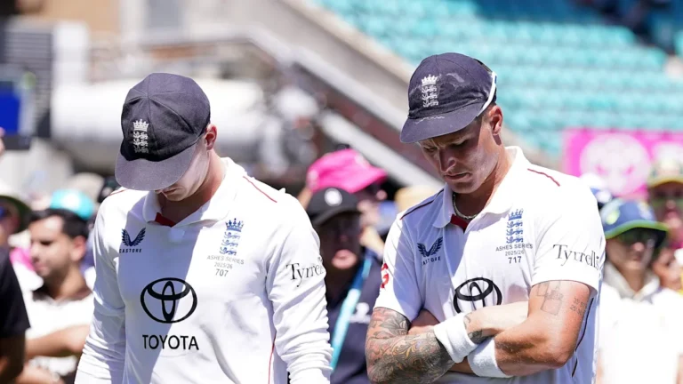 England cricket team in action