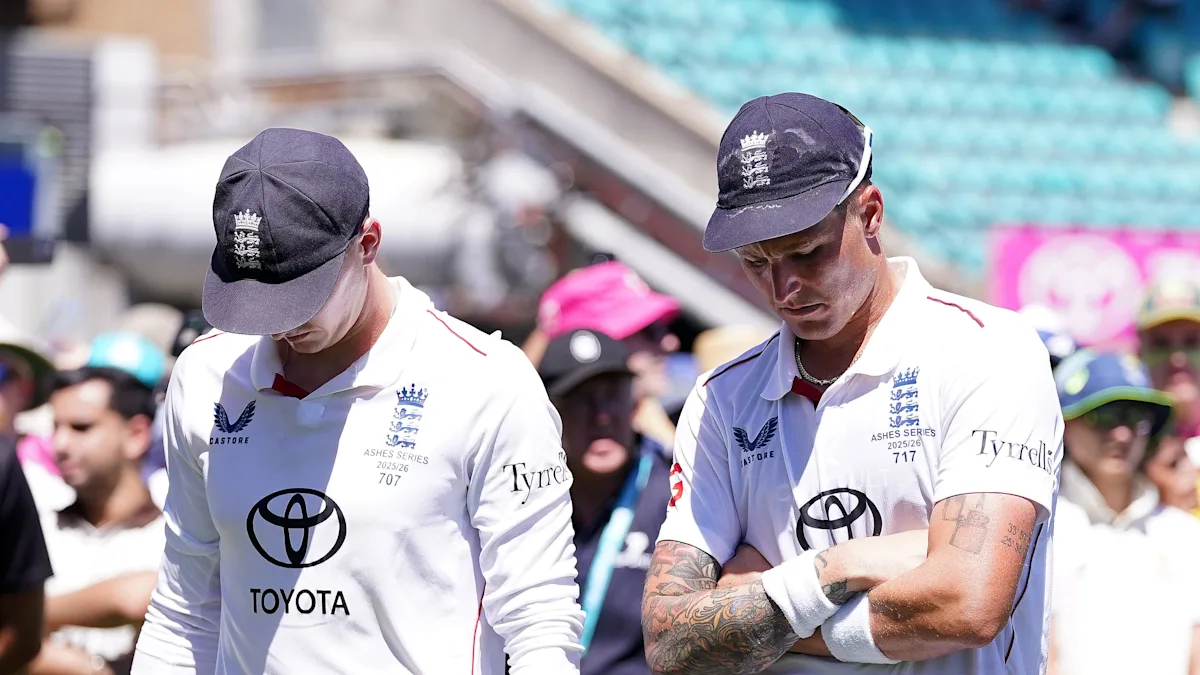 England cricket team in action