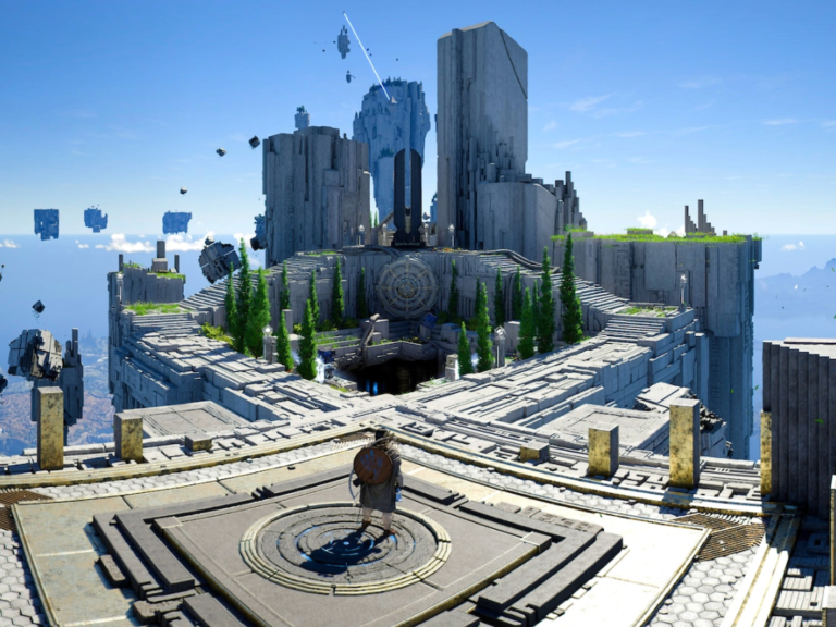 A screenshot of Crimson Desert's open world, featuring a stunning landscape and complex gameplay mechanics, set in a fantasy world with a unique art style, perfect for UK gamers who love to explore and discover new things