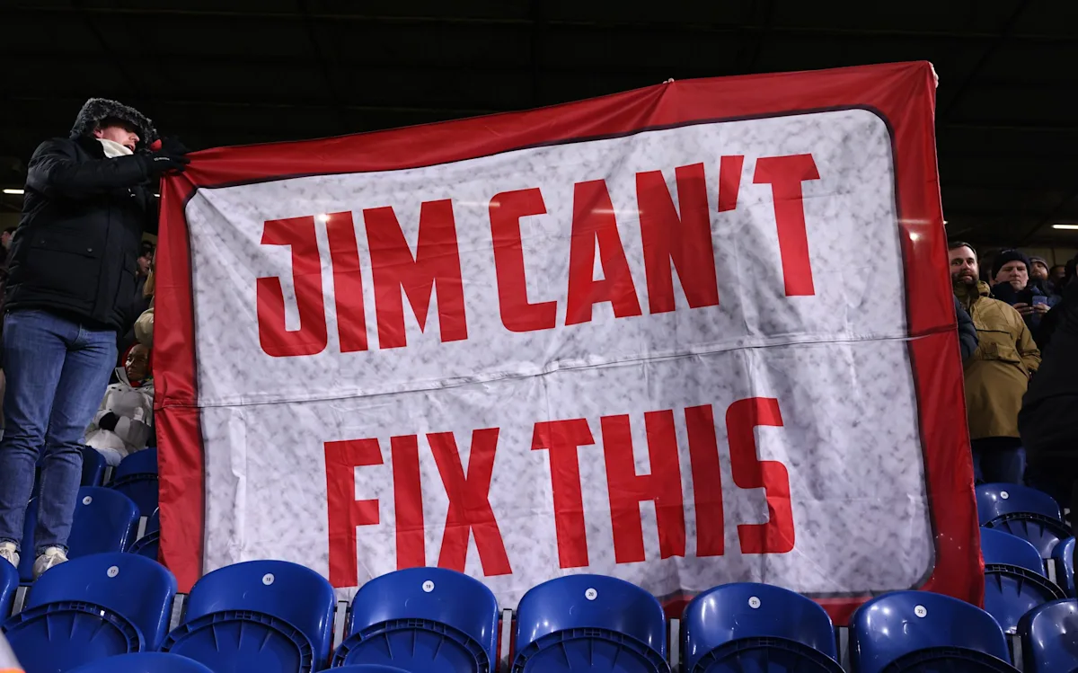 Manchester United fans protest against Sir Jim Ratcliffe