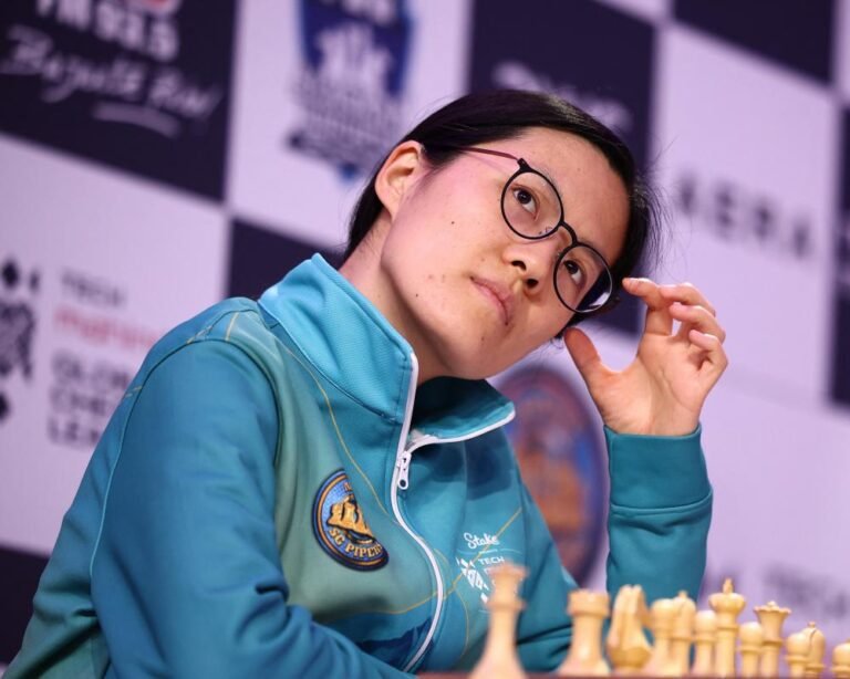 Hou Yifan in Global Chess League action