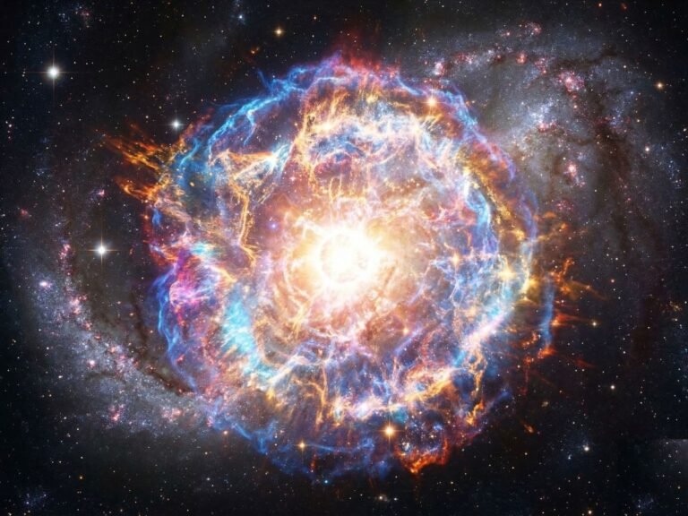 Astronomers in the UK observe the birth of a magnetar during a supernova explosion, a rare and fascinating celestial event that can help us better understand the behaviour of the universe and the forces that shape it, with advanced telescopes and technology being used to gather more data on these phenomena
