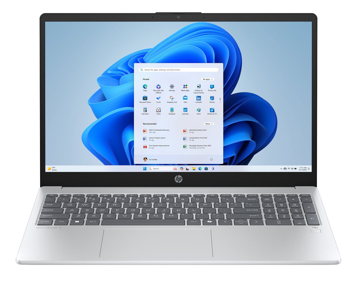 The HP OmniBook 3 laptop features a 15.6-inch IPS panel with a 1 TB PCIe 4.0 NVMe SSD and 32 GB RAM, making it a great option for those in the UK looking for a powerful and portable laptop with a primary keyword of HP OmniBook 3