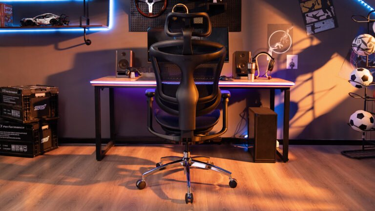 The Sihoo Doro C300 Ergonomic Chair, featuring adaptive lumbar support and a sleek design, perfect for promoting good posture and reducing discomfort during long work and gaming sessions in the UK, with a focus on ergonomic design and innovative technology