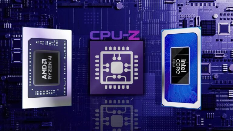 AMD Ryzen AI 400G/GE and Intel Wildcat Lake processors supported in CPU-Z software, with a detailed view of the processor specifications and performance