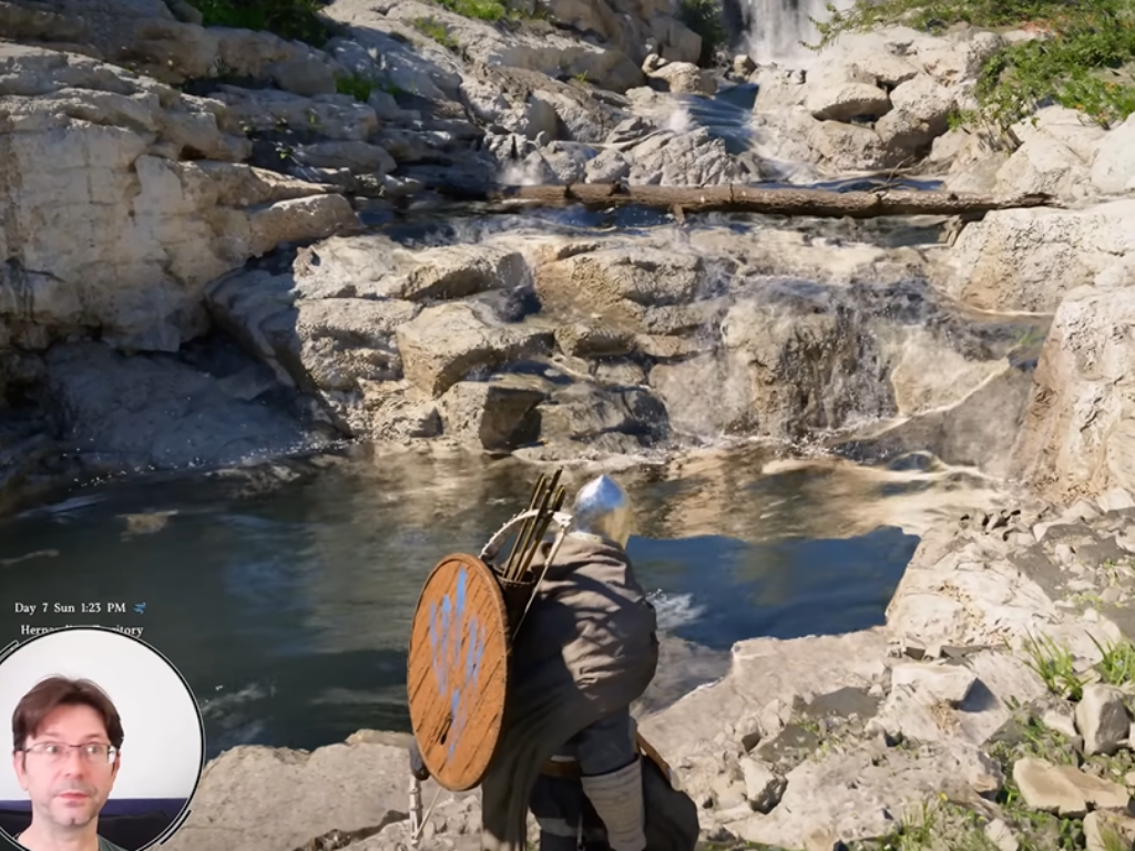 Crimson Desert's realistic river and creek simulation, featuring stunning water physics and immersive environments, a significant improvement over Red Dead Redemption 2's fluid mechanics