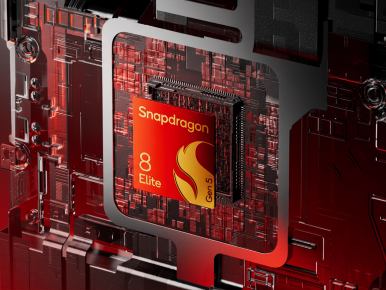 A close-up of a smartphone's processor, with the Qualcomm Snapdragon 8 Elite Gen 6 logo prominently displayed, showcasing the latest innovation in UK mobile technology
