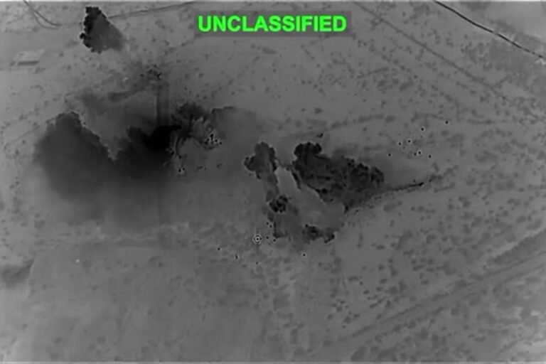Aerial view of the Iranian oil facility, with smoke and flames billowing from the damaged structure, highlighting the devastating impact of the conflict on the environment and the economy, with the primary keyword Iranian oil facility