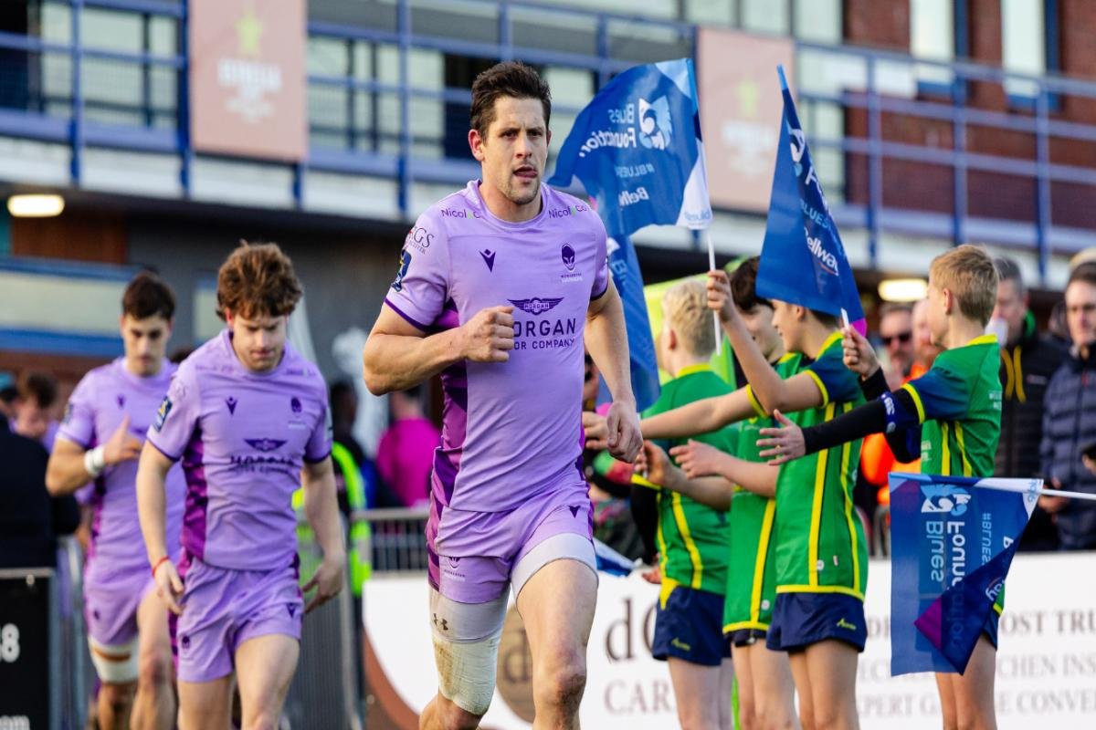 Worcester Warriors rugby squad in action