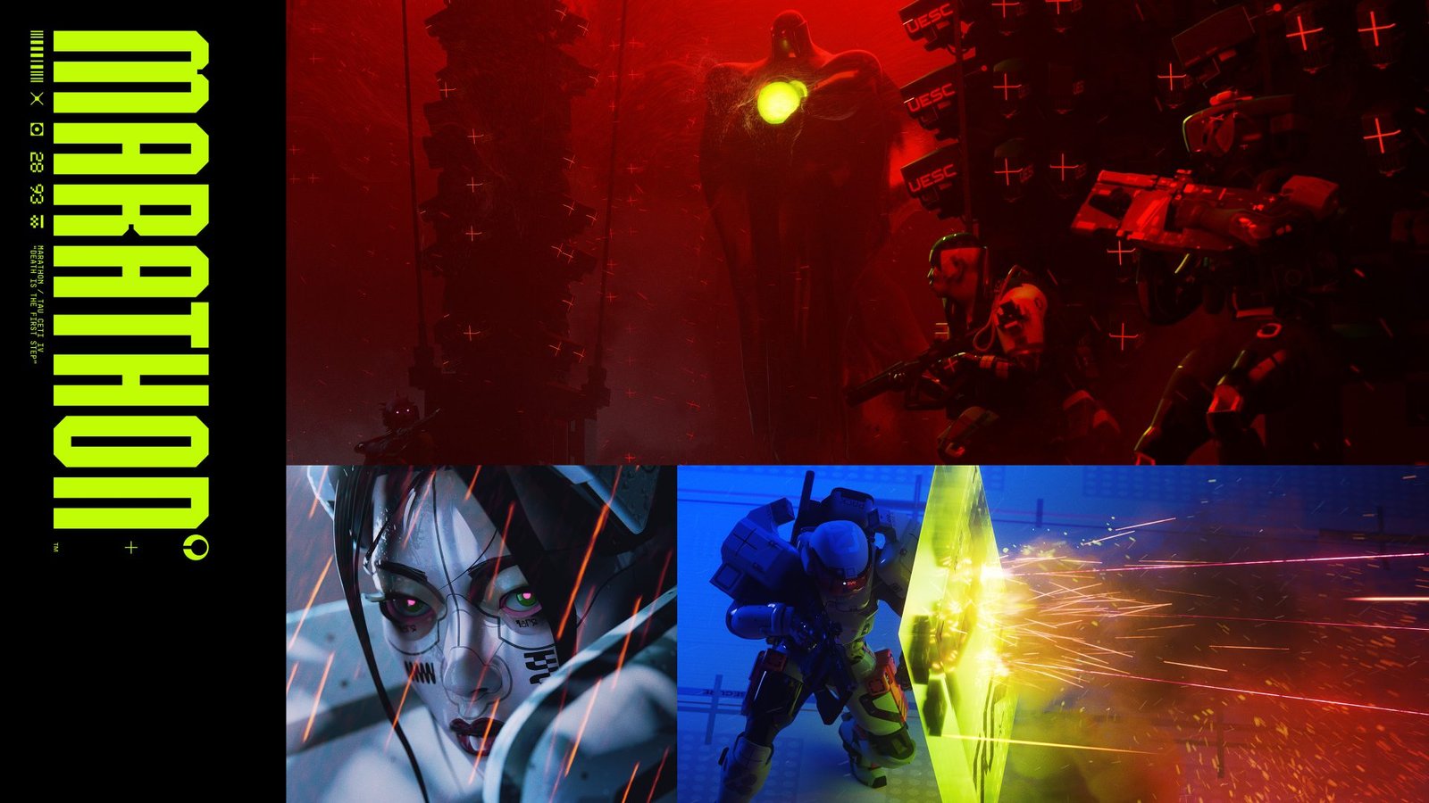 Marathon extraction shooter gameplay screenshot, featuring a futuristic landscape with players engaging in intense PvPvE combat, set against a backdrop of stunning visuals and immersive storyline, with a focus on the primary keyword phrase 'extraction shooter'