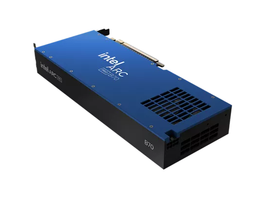 The Intel Arc Pro B70 GPU, with its sleek design and impressive specs, is set to revolutionise graphics performance in the UK, offering 33% more VRAM than Nvidia's RTX 4000 Pro and up to 6.2x faster responses in multi-agent workloads, making it an attractive option for professionals and gamers alike