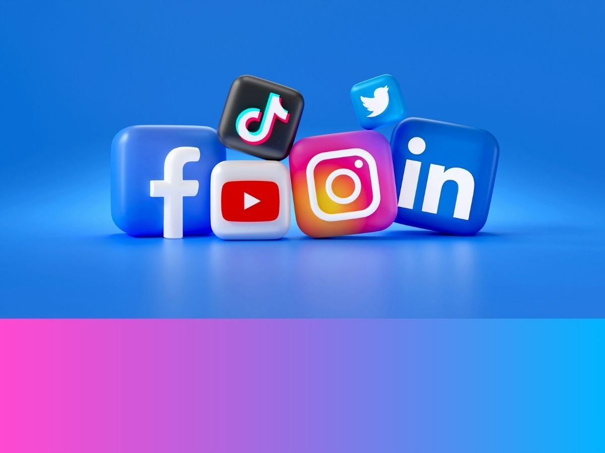 A person holding a smartphone with a concerned expression, surrounded by social media icons and a blurred background of the UK cityscape, highlighting the impact of smartphones and social media on cognition