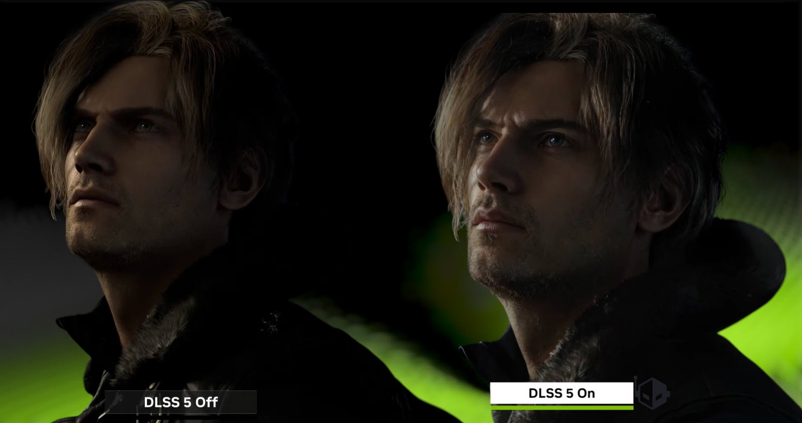 NVIDIA DLSS 5 logo, featuring a futuristic design with neural networks and artificial intelligence elements, representing the cutting-edge technology behind the revolutionary UK gaming graphics