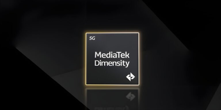 A close-up of a MediaTek Dimensity chip, with a blue background and a subtle UK flag pattern, highlighting the chip's strong presence in the UK smartphone market, with a focus on performance, efficiency, and innovation, as the primary keyword, MediaTek Dimensity, is naturally incorporated