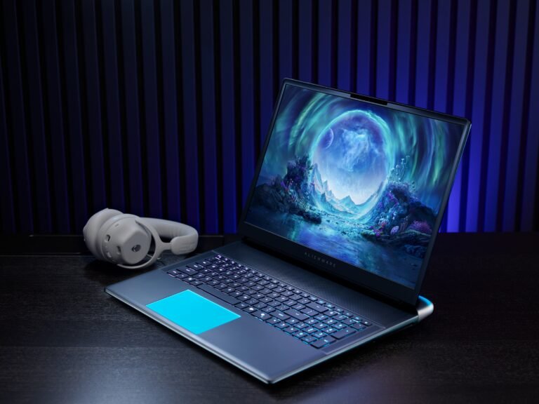 The Alienware 18 Area-51 gaming laptop features a stunning 18-inch QHD display, powered by the new Intel Arrow Lake-HX Refresh CPUs and up to an RTX 5090 graphics card, making it ideal for high-performance gaming in the UK with its vibrant colours and exceptional graphics