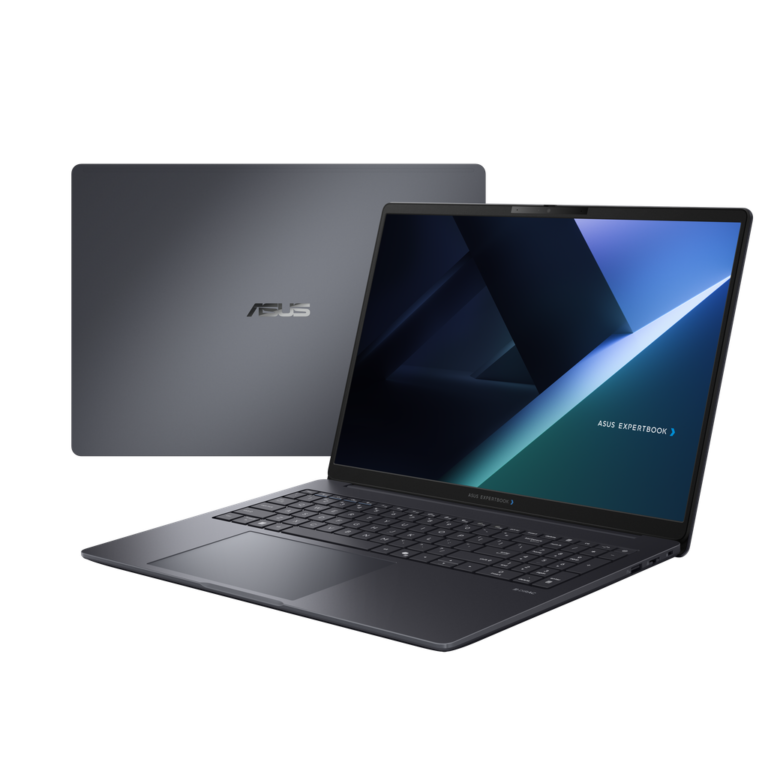 ASUS ExpertBook B3 G1 laptop with Intel Core Ultra CPU and vibrant IPS screen, perfect for UK businesses and professionals