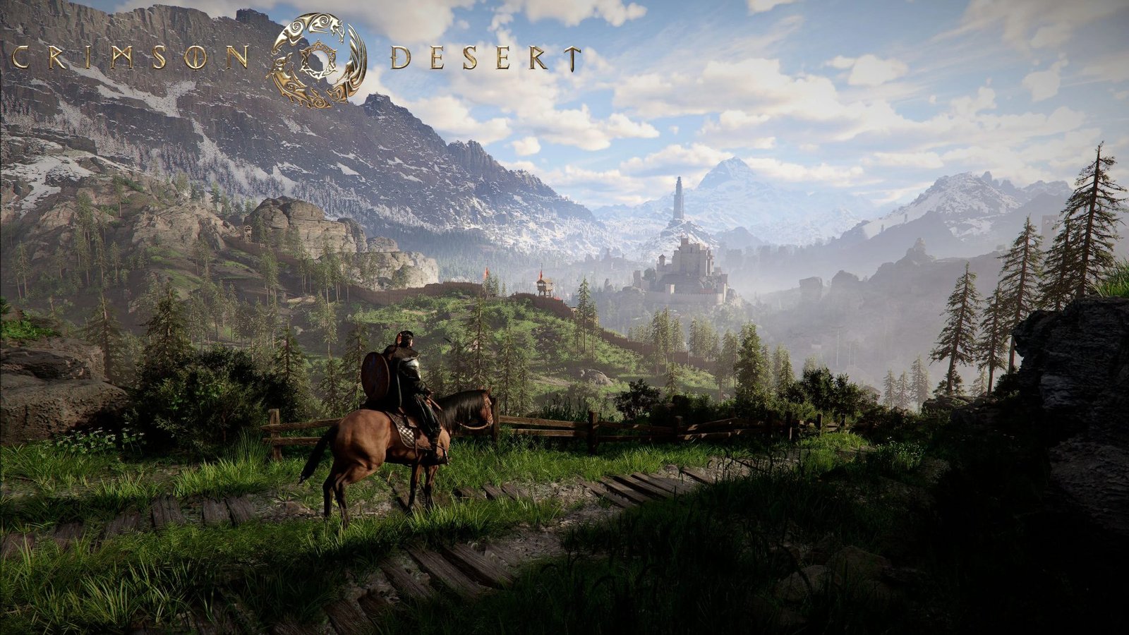 Crimson Desert PS5 gameplay screenshot showcasing vibrant colour and smooth behaviour, with a glimpse of the game's open world and characters, set in the UK gaming scene